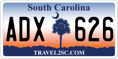 SC license plate ADX626
