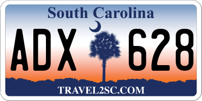 SC license plate ADX628