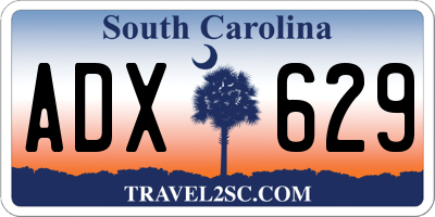 SC license plate ADX629