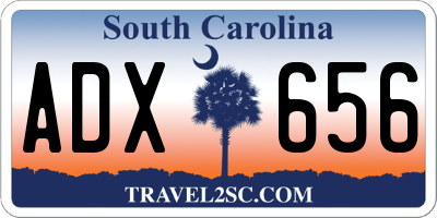 SC license plate ADX656