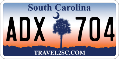 SC license plate ADX704