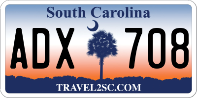 SC license plate ADX708