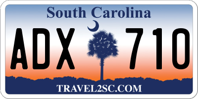 SC license plate ADX710