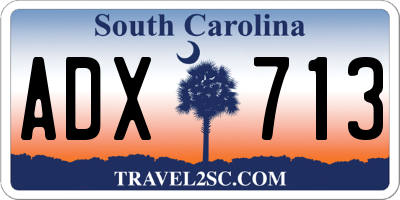 SC license plate ADX713