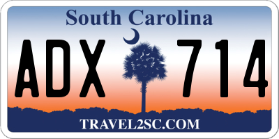 SC license plate ADX714