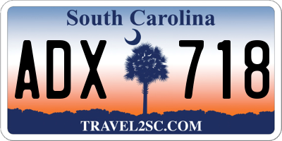SC license plate ADX718