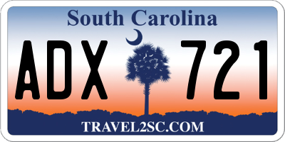 SC license plate ADX721