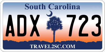 SC license plate ADX723
