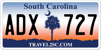 SC license plate ADX727
