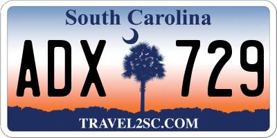 SC license plate ADX729
