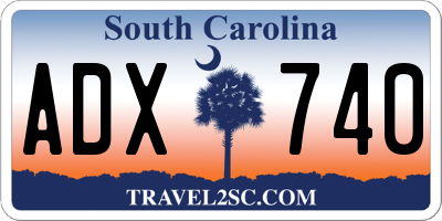 SC license plate ADX740