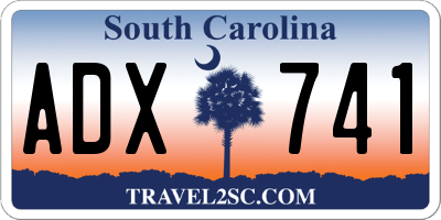 SC license plate ADX741