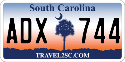 SC license plate ADX744