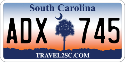 SC license plate ADX745