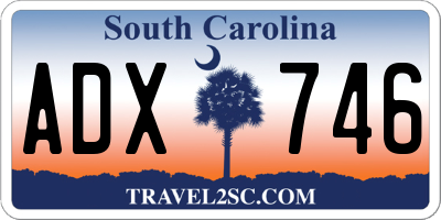 SC license plate ADX746