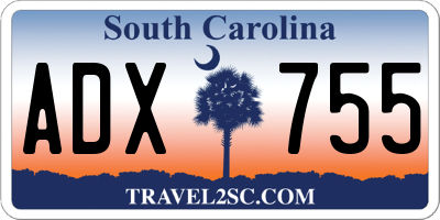 SC license plate ADX755