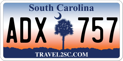 SC license plate ADX757