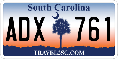 SC license plate ADX761