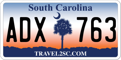 SC license plate ADX763