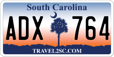 SC license plate ADX764