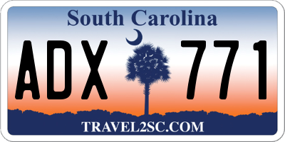 SC license plate ADX771