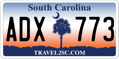 SC license plate ADX773