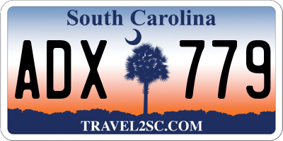 SC license plate ADX779