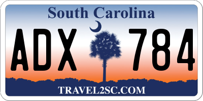 SC license plate ADX784