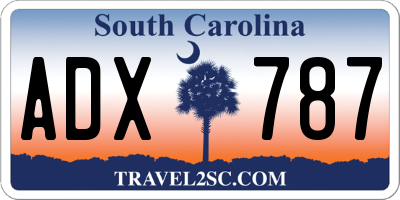 SC license plate ADX787