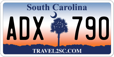 SC license plate ADX790