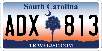 SC license plate ADX813