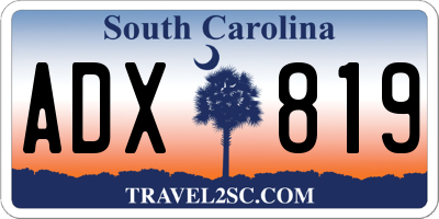 SC license plate ADX819