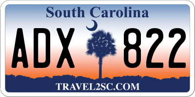SC license plate ADX822