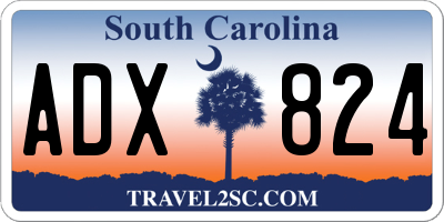 SC license plate ADX824