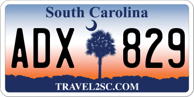 SC license plate ADX829