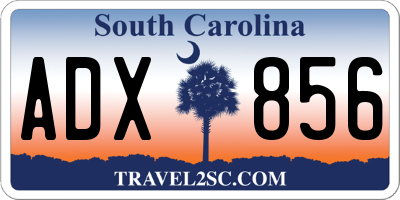 SC license plate ADX856