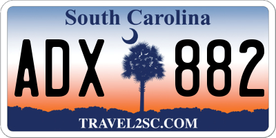 SC license plate ADX882