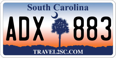 SC license plate ADX883