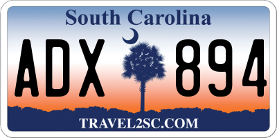 SC license plate ADX894