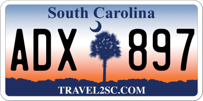 SC license plate ADX897