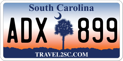 SC license plate ADX899