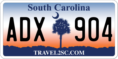 SC license plate ADX904