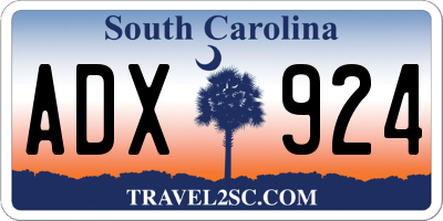 SC license plate ADX924