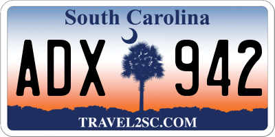SC license plate ADX942