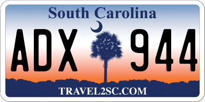 SC license plate ADX944