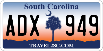 SC license plate ADX949
