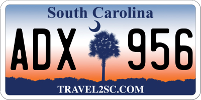 SC license plate ADX956