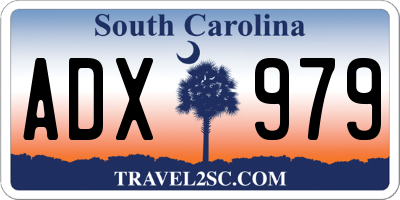 SC license plate ADX979