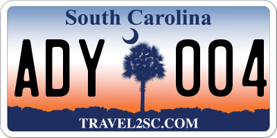 SC license plate ADY004