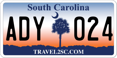SC license plate ADY024